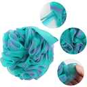 Fu Store Loofah Sponge Shower Loofahs 60g Bath Sponges Mesh Balls 4 Colors for Body Scrubber Exfoliator Wash Back Scrubbers Bathroom Men Women - 4 Pack Cleaning Bathing Accessories (60g Green Blue)