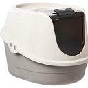 Amazon Basics No-Mess Hooded Enclosed Cat Litter Box with Odor Control and Swinging Door, Standard, 21" x 16" x 15", Multicolor