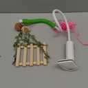 ZooVibe Bird Perch Stand with Swing, Desktop Bird Toy & Stand for Interacting, Interactive Playground for Sun Conure, Lovebirds, Conure, Budgie, Cockatiel - Non-Slip Adjustable Perch