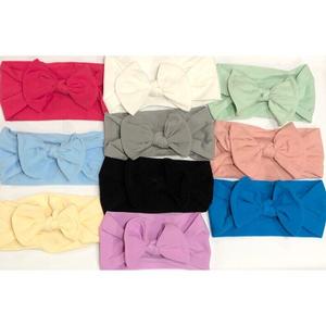 Super Stretchy Soft Knot Headbands with Hair Bows Head Wrap Hair Accessories For Newborn Baby Girls Infant Toddlers Kids 10 Pcs