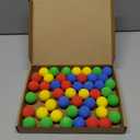 Sumind 48 Pieces Foam Balls Bulk Rounds Refill Balls Soft Foam Bullet Replacement Refill Pack for Blasters Guns for Kids Birthday Party Games Favors Gifts for Boys and Girls(Red, Blue, Green, Yellow)