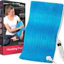 Electric Heating Pad for Cramps, Back, Abdomen, Shoulder, Neck Pain Relief - Soft Heat Pad for Moist and Dry Heat Therapy - LCD Controller with 10 Fast-Heating Settings, Auto Shut Off, XL 12 X 24