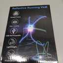 LED Reflective Running Vest with Front Light,Running Lights for Runners,Reflective Running Gear for Men/Women Running,Cycling or Walking, High Visibility Warning LED Lights (Green)