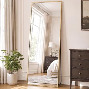 DUMOS 64"x21" Full Length Mirror with Stand, Full Body Floor Mirror