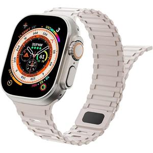 Silicone Magnetic Band Compatible with Apple Watch for 38mm 40mm 41mm 42mm 44mm 45mm 46mm 49mm, Sport Strap Soft Replacement Wristband for iWatch Ultra 3 2 1 Series 11 10 9 SE 8 7 6 5 4