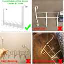 DOKU Over The Door Hook, Heavy Duty Over Door Hanger Holder for Coat Robe Hat Clothe Towels Hanging, Bathroom Organizer Towel Rack 12 Hooks, White