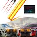Front Bumper LED Grill Light for 2019-2024 2025 Toyota Tundra Raptor Marker Grille Lamp Tundra Exterior Accessories (Amber Lights, 4)