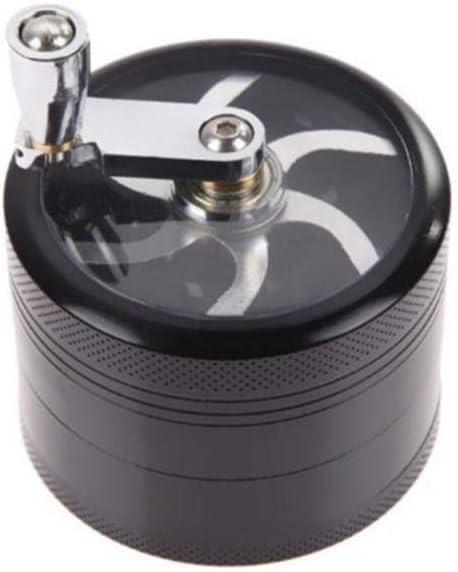 1.5 Inch Hand Seasoning Spice Cracker Crusher Grinder with Handle(Black)