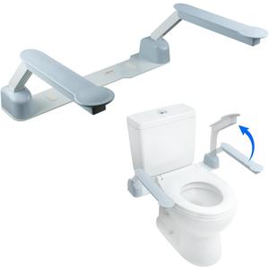 Toilet Handles for Seniors, Toilet seat Safety Frames & Rails Assist for Elderly sit to Stand, Toilet Handicap Rails with arms Toilet Grab Bars for Seniors No Legs Easy Install