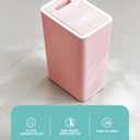 Baffect Small Trash Can with Lid Waste Basket Bathroom Garbage Can Dorm Room Essentials for Bedroom, Office, College-2.1 Gallon (Pink)