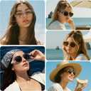 Oversized Tangle Free Aviator Sunglasses for Women Men Trendy Polarized Sunglasses for Driving & Traveling