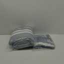 Bedsure Full Comforter Set 7 Pieces, Blue Striped Bedding Set for Full Size Bed Reversible, Cationic Dyeing Bed in a Bag with Comforter, Sheets, Pillowcases & Shams