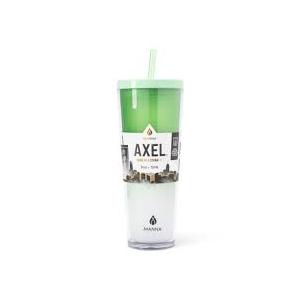 Manna Chilly Double-wall Vacuum Insulated Stainless Steel Tumbler with Splash-proof Lid and Reusable Tritan Straw - 24 Oz
