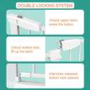 Fairy Baby Narrow Baby Gate for Stair, 22.8"-25.5" Wide Pressure Mounted Pet Gate for Doorway, Easy Walk Thru Child Safety Gate, White