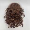 21'' Wavy False Hair Brown Synthetic Fiber False Hair for Women