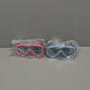 Vvinca Kids-Goggles with Nose Cover, Diving Mask Elastic Fabric Strap Anti Fog Anti Shattered Lens for Kids Swim Goggles 3-14 (01-blue & Pink)