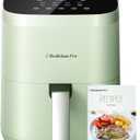 Air Fryer, Beelicious 8-in-1 Smart Compact 4QT Air Fryers, Shake Reminder,450F Digital Airfryer with Flavor-Lock Tech,Tempered Glass Display, Dishwasher-Safe & Nonstick, Fit for 1-3 People, Avo Green