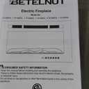 60" Electric Fireplace Wall Mounted and Recessed with Remote Control, 750/1500W Ultra-Thin Wall Fireplace Heater W/Timer Adjustable Flame Color and Brightness, Log Set & Crystal Options