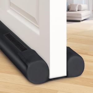 BlissTrends Door Draft Stopper Covers Gaps up to 2.36", Draft Stopper for Bottom of Door Soundproof, Windproof, Dustproof, Block Light, Insect Resistant, Under Door Draft Stopper 36 Inch (Black)
