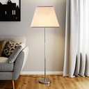 White Lamp Shade, 8''x8''Top 13''x13''Bottom 10'' Height, Square Lampshade Replacement Lamp Shade Natural Linen Hand Crafted for Table Lamps Floor Lamps Pendent Light, Assembly Required
