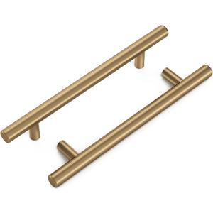 Haliwu 20 Pack Gold Cabinet Handles - Champagne Bronze & Brushed Gold & Antique Brass Cabinet Pulls, 5 inch(128mm) Hole Center Kitchen Drawer Pulls
