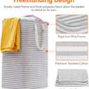 Lifewit 2 Pack Laundry Basket 85L Each, Collapsible Clothes Hamper with Reinforced Handles, Freestanding Waterproof Design for Bedroom and Laundry Room, Grey&Pink 170L Total