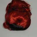 Half Red Black Wigs with Bangs Long Curly Wavy Cosplay Wig Synthetic Heat Resistant Halloween Costume Wig With Wig Cap