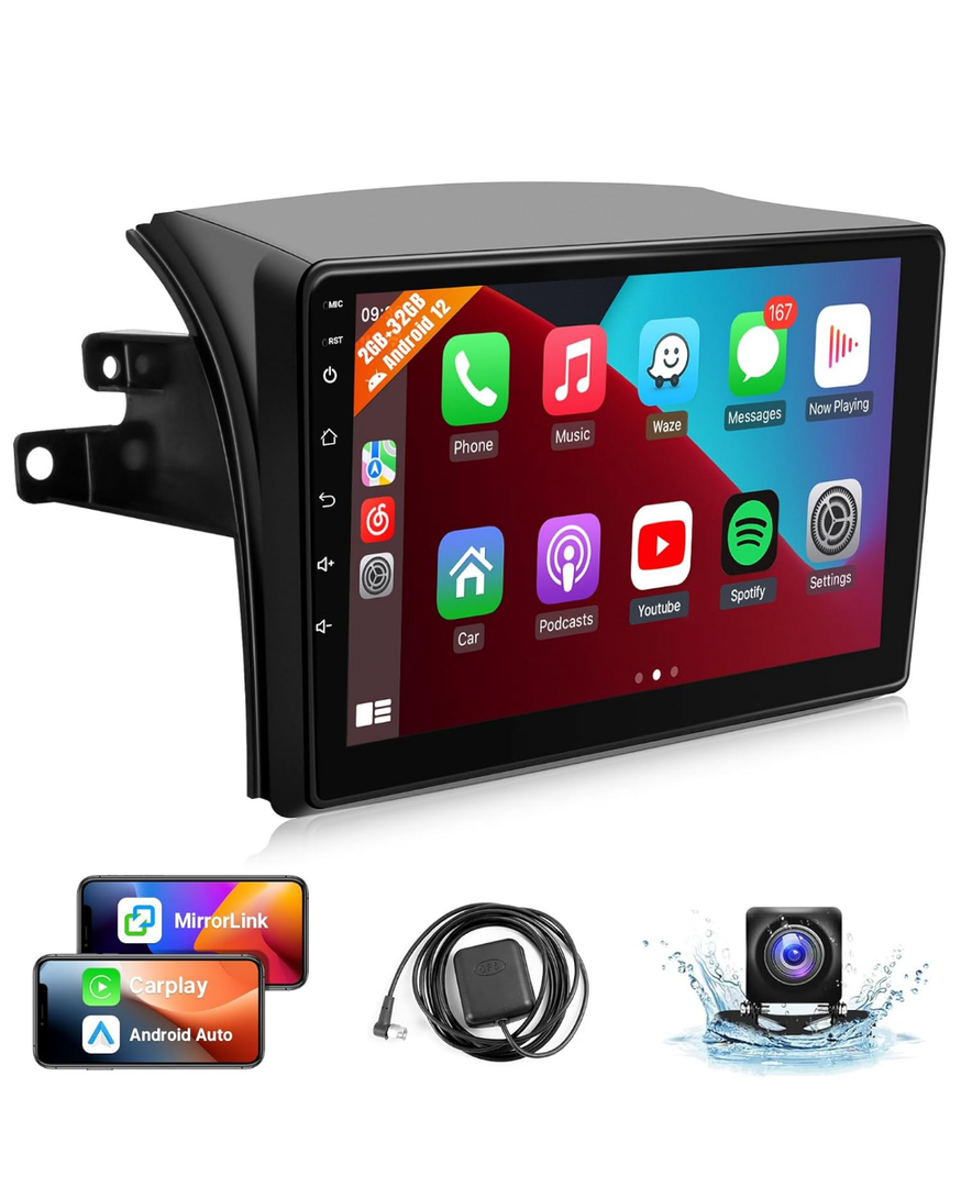 Leadfan Car Radio for Toyota Sienna 2004-2010 Stereo Upgrade with Wireless CarPlay Android Auto, 9'' IPS TouchScreen In-Dash GPS Navigation Bluetooth WIFI SWC MirrorLink FM Voice Control Backup Camera