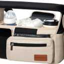 Momcozy Universal Stroller Organizer with Insulated Cup Holder Detachable Phone Bag & Shoulder Strap, Fits for Stroller like Uppababy, Baby Jogger, Britax, BOB, Umbrella and Pet Stroller