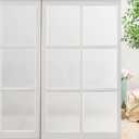 LEMON CLOUD Window Privacy Film Frosted,Non Adhesive Opaque Bathroom Door Window Film,Static Cling Stickers Privacy Day and Night,Vinyl Glass Coverings for Home Office(35.4 x 78.7 Inch, Pure White)