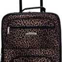 Upright: 20" x 13" x 7.5" (with wheels)
Tote bag: 14"x 11.5"x 5.5"
Inline skate wheels and stability bar
Telescoping handle
Ergonomic padded top and side grip handles
Description
This beautiful deluxe 2-piece expandable luggage set is manufactured wi