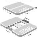 Couch Console Expandable Lap Tray with Armrest, Table for Laptop, Writing, Eating - Great for Car, Travel, Bed- Grey (11.4 x 11.4 x 0.8 inch, Gray)