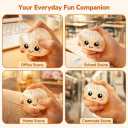 Glitter Dumpling Squishy, 2026 New Bun Squeeze Stress Relief Ball with Steamer Box for Stress Relief, More Surprises (White)