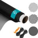 Window Screen,135Mesh High Density Dust and Pollen Filtration Anti-Allergy Window Screen Mesh,37.4IN x 16.4FT Polyester Screen Replacement Repair Kit for Window, Door,Patio,Porch