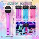 Hollowfly 24 Pcs Microphone Party Favors Microphone Bubble Wands Bulk for Birthday Party Supplies Piata Goodie Bag Stuffers Carnival Prizes Summer Gifts