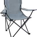 YSSOA Portable Folding Grey Camping Chair, 1-Pack
