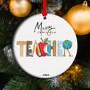 Teacher Appreciation Gifts, 2025 Christmas Ornament, Teacher Memory Ceramic Keepsake, Thank You Gift, End of Year Teacher Appreciation (C5)