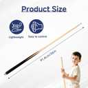 2-Piece Pool Cue Stick 36/42/48/58 Wooden Billiard Cues, Standard & Heavy Options, 13mm Tip, Set of 2 or 4 Beginner & Family Friendly