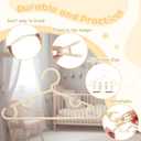 Hsei Baby Hangers with Clips, Plastic Kids Pants Hangers for Nursery Closet Top and Bottom Clothes Hanger Set for Newborn Infant Toddler(120 Packs Total,Ivory,10.6 Inch)