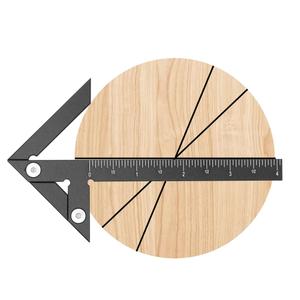 Aluminum Imperial Circle Center Positioning, 45/90 Degree Positioning Ruler, Right Angle Positioning, Centerline Positioning, Multi-Function Arrow Ruler, High-Precision Measuring Ruler,044BK