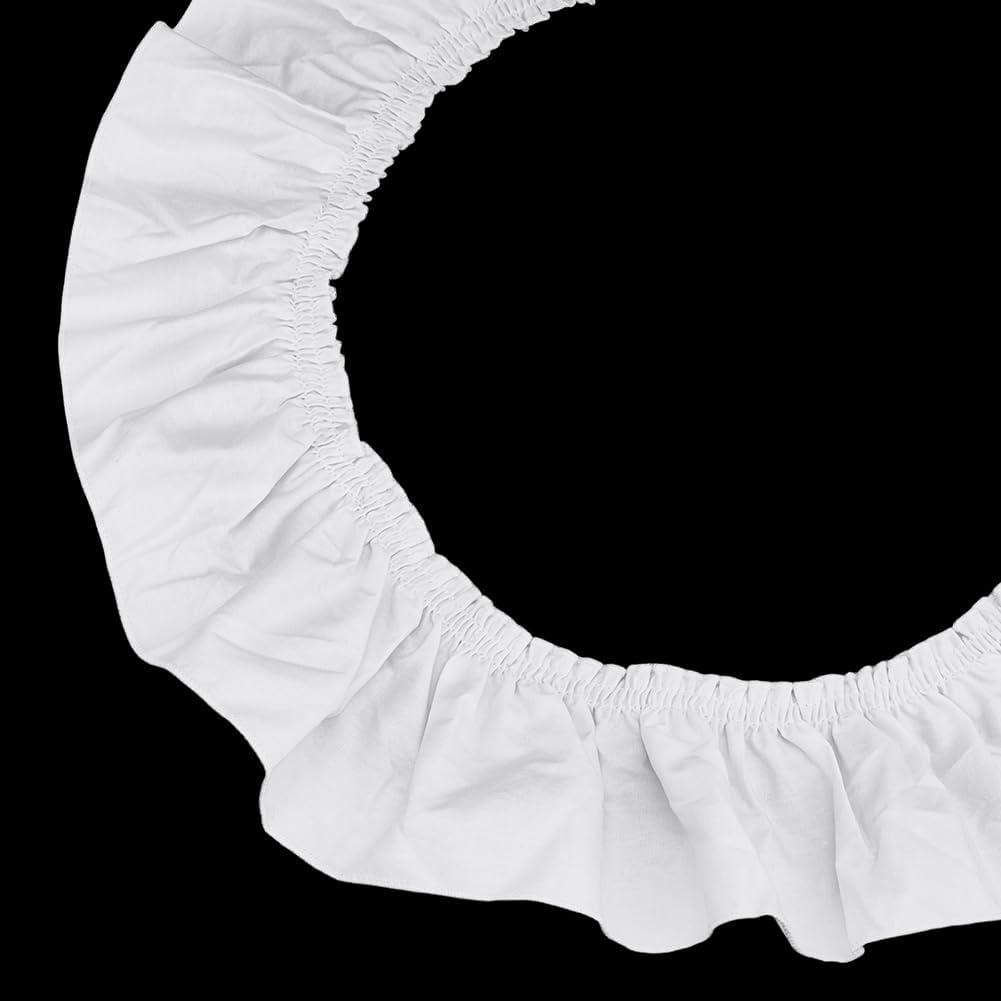 MAYJOYDIY 3 Yards White Cotton Pleated Ribbon 5-1/2 inch Vintage Ruffled Trimming Lace Ruffled Wave Edge Lace Trim for Wedding Bridal Dress Embellishment DIY Clothes Decor