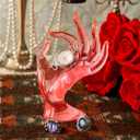 2 x HOMEGOAL Hand Jewelry Holder, Bracelet Ring Watch Jewelry Display Holder Stand, Mannequin Hand, Polyresin, 7 Inch (Peach Color)