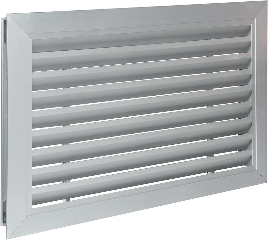 Door Louver Vent Two Sided, Door Vents for Interior Doors, Aluminum Door Air Vent Grille, Metal Louvered Door Vent, Through Door Vent for Bathroom Cabinet (20 * 12in)