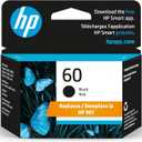 HP 60 Black Ink Cartridge | Works with Series: DeskJet D1660, D2500, D2600, D5560, F2400, F4200, F4400, F4580; ENVY 100; OfficeJet J4500, J4680, 4500; PhotoSmart C4600, C4700, D110a | CC640WN