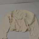 Meladyan Women’s Vintage Flower Slit Sweater Top Sexy Deep V Neck Knit Crop Tops Long Sleeve Y2K Fall Winter Going Out Top Beige