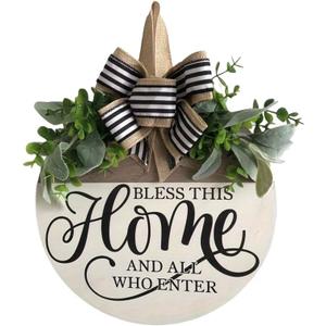 Spring Summer Decorations Wreath Welcome Home Sign for Front Home Door Decorations Outside All Seasons