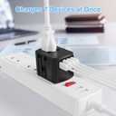 2 x Universal Travel Adapter, 6-Port 6.0A 30W International Power Adapter with 4 USB-A, 2 USB-C Ports & 1 AC Outlet, European Travel Plug Adapter Travel Essentials(Type C/G/A/I)