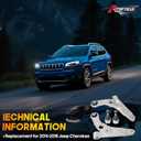 4Pcs Suspension Kit Front Lower Control Arm and Ball Joint Compatible With 2014 2015 2016 2017 2018 Jeep Cherokee Replace #K643179 K643180 K500287