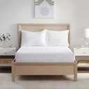 Serta Power Chill King Size Waterproof Mattress Cover, Soft and Breathable Cooling Mattress Protector, 15" Elastic Deep Pocket for Secure Fit, White