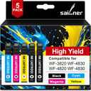 Remanufactured Ink Cartridge Replacement for Epson 822XL Ink Cartridges 822 XL T822 High Yield Latest Upgrade for Epson Workforce Pro WF-3820 WF-4830 WF-4820 WF-4830 WF-4833 Printer 822XL (5 Pack)